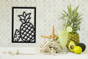 Décoration murale ananas en bois-ديكور حائط على شكل أناناس